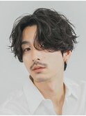 大阪梅田波巻きパーマニュアンスパーマセンターパートゆるめ◆