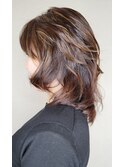 30代40代50代×セミディレイヤー×ハイライト×イノアカラー