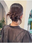 結婚式参列お呼ばれヘアセット/カチモリヘアアレンジ/タイトヘア