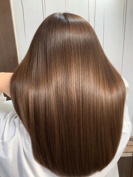 ヘアー サロン アン(an)の写真/一人ひとりに合わせた薬剤で、オーダーメイド縮毛矯正♪毛先まで滑らかなうる艶ストレートに☆