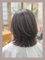 エルコット(elcot)&nbsp;大人ミディアムレイヤー/明るめカラーで白髪ぼかし/40代50代60代