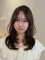 フィー 北千住店(fee)&nbsp;[HINAstyle]ウルフ/レイヤー/前髪/丸顔/ベージュ/ハッシュカット