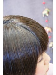 営業ビフォーアフター、エイジングヘアをとくだけでツヤ髪に★