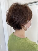 ナチュラルショートボブ/ショコラアッシュ【綾瀬/北千住/亀有】
