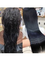 アンフィユヌキャトル(AnFye une Qatll)&nbsp;[AnFye une Qatll」難易度ジュエリーシステム縮毛＋LULU＋カット