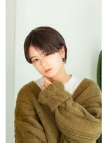 ハク アトリエ(HaKU atelier)&nbsp;ミントアッシュブラウンセンターパートマッシュボブショート