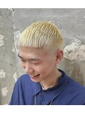 メンズマッシュショートハイトーンカラーブリーチカラー札幌大通
