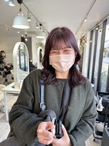 ギフト(GIFT)&nbsp;lavender color 透明感カラー　透け感カラー　くびれ巻き