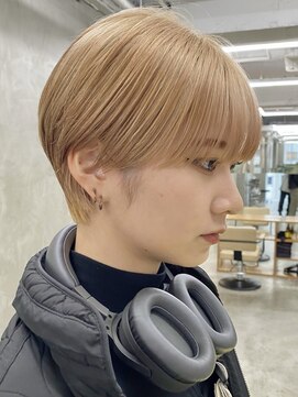 スー 渋谷(suu) ハンサムショートボブ前髪くびれショートボブ前下がりショート