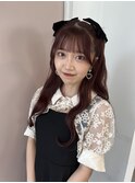 (韓国風/くびれヘア/縮毛矯正/前髪/韓国レイヤー/小顔)