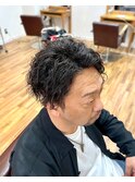 大人タテ落ちスパイラルパーマ