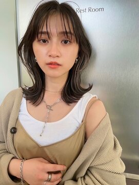 サイン 表参道(SIGN) 韓国ヘアグレージュカラーブリーチ無し髪質改善イヤリングカラー