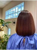 切りっぱなしボブ/エアリーロング/美髪のススメ/ピンクブラウン
