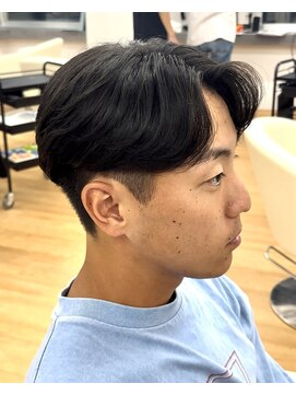 ビカム 名駅(become) 【毛流れニュアンスセンターパート】メンズ刈り上げ