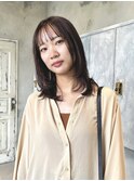 抜け感ブラウン×ミディアムレイヤー×髪質改善
