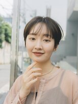 ガーデンヨコハマエスト(GARDEN YOKOHAMA est)&nbsp;ショート　ショートボブ　ハンサムショート　前髪　暗めカラー