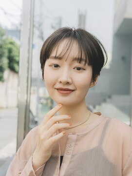 ガーデンヨコハマエスト(GARDEN YOKOHAMA est) ショート　ショートボブ　ハンサムショート　前髪　暗めカラー