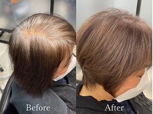 根元の白髪が伸びてきても、気にならない持続性のあるデザイン◎