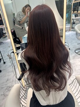 ロンドルピナス 小倉(Lond Lupinus) ミディアムヘア暗めカラー/デザインカラー/フェイスフレーミング