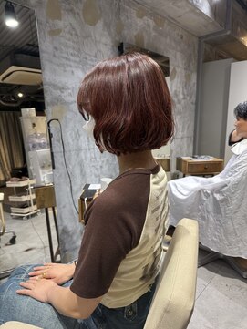 エス 大阪梅田店(es) お洒落レッド×ボブ