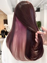 ヨロ 小岩(YOLO) 小岩ケアブリーチカラーインナーカラーピンクブラウンカシス