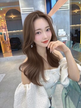 ロンド マーレ 天神大名店(Lond mare) 黒髪/オリーブグレー/小顔/ココアベージュ/レイヤーカット