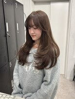 アット(at...)&nbsp;ブラウンベージュ×ロングレイヤー