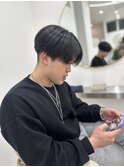 ツーブロックセンターパート