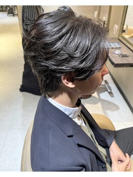 カインド 南青山(hair&make up KIND) 毛流れパーマフェザーパーマショートセンターパートツーブロック