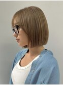 レイヤーボブ ボブ ミニボブ 切りっぱなしボブ