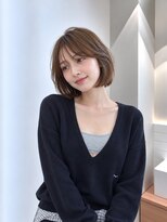 フォト 新宿三丁目(foto)&nbsp;地毛風縮毛矯正韓国風顔まわりレイヤー小顔ボブ切りっぱなしボブ