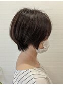 シンプル丸みショート♪アースカラー/刈り上げショート
