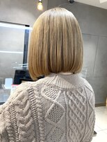 ヴェイン 渋谷(vain)&nbsp;ミルクティベージュ ダブルカラー 前下がりボブ