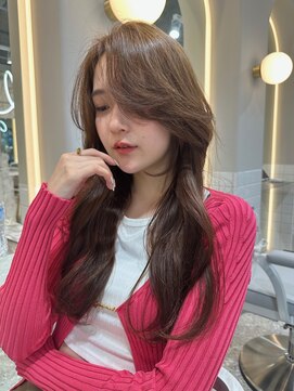 シーシンジュク 新宿南口(Sea shinjuku) 韓国前髪×ショコラアッシュ【新宿/髪質改善/ふんわりカール】