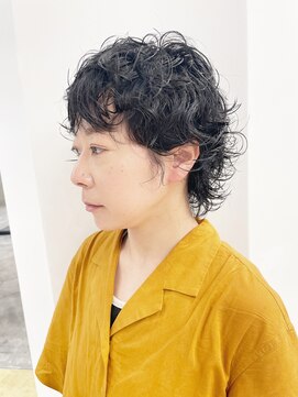 モリオフロムロンドン 松戸店(Morio from London) 【松戸 藤原】黒髪ショートパーマ大人かわいい