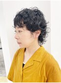 【松戸 藤原】黒髪ショートパーマ大人かわいい