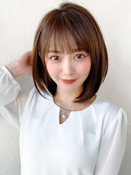 アフロート ディル(AFLOAT D'L) 大人かわいい 2wayバング  グレージュ くびれヘア 髪質改善