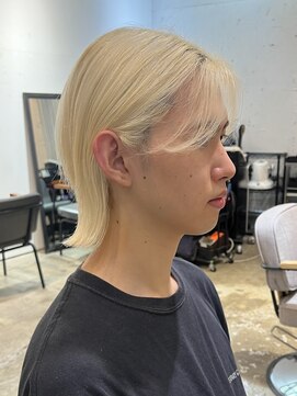 ノラ ヘアーサロン(NORA HAIR SALON) 【石山】抜きっぱなしブリーチ×メンズボブ