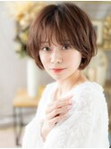 大人可愛いフェザーバングマッシュパーマa戸田公園20代30代40代