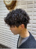 波巻きパーマ