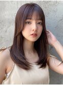 小顔 美髪 レイヤーカット イメチェン ワイドバング"