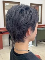 ヘアークリアー 春日部&nbsp;メンズ おしゃれな大人のウルフショートスタイル アッシュカラー