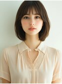 ボブ/イメチェン/外ハネボブ/美髪/ワイドバング/髪型