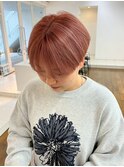 ピンクヘア×ハンサムショート