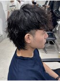 名古屋栄マレットヘアシャドウパーマルーズパーマメンズ外国人風