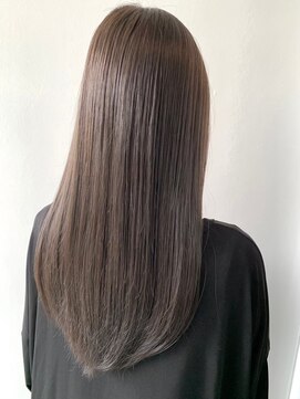 【セミロング（髪質改善）】×【アッシュブラウン】