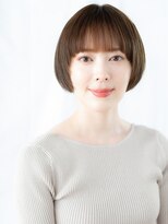 ドクターズ サロン ラブ(Dr's Salon LAB)&nbsp;ぱっつん前髪マロンベージュ丸みショートd古河20代30代40代