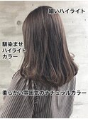 20代30代★大人可愛いグレージュ×細目ハイライトで透明感