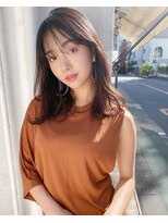 大人可愛い韓国風ミディアムヘア
