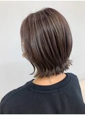 大人可愛い/外ハネ/くびれ/20代30代40代/小顔/アッシュベージュ